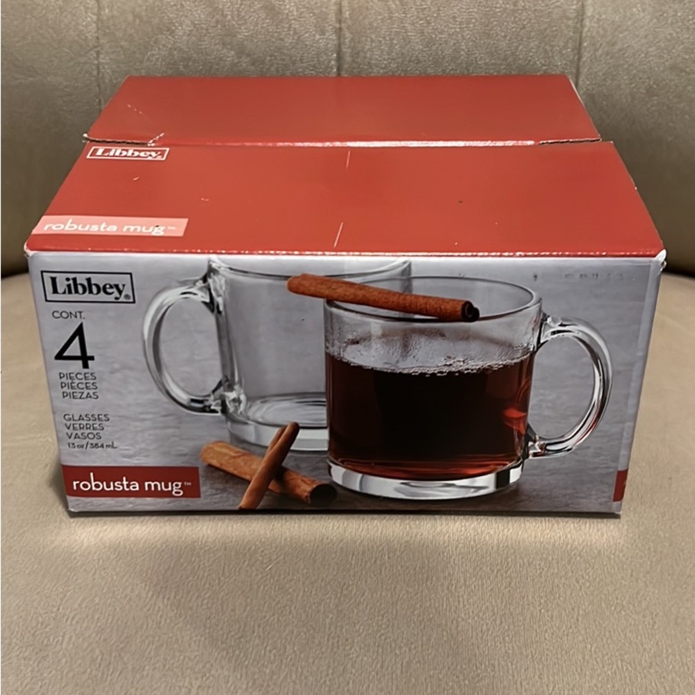 Libbey Glass Mugs Set Of 4